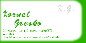 kornel gresko business card